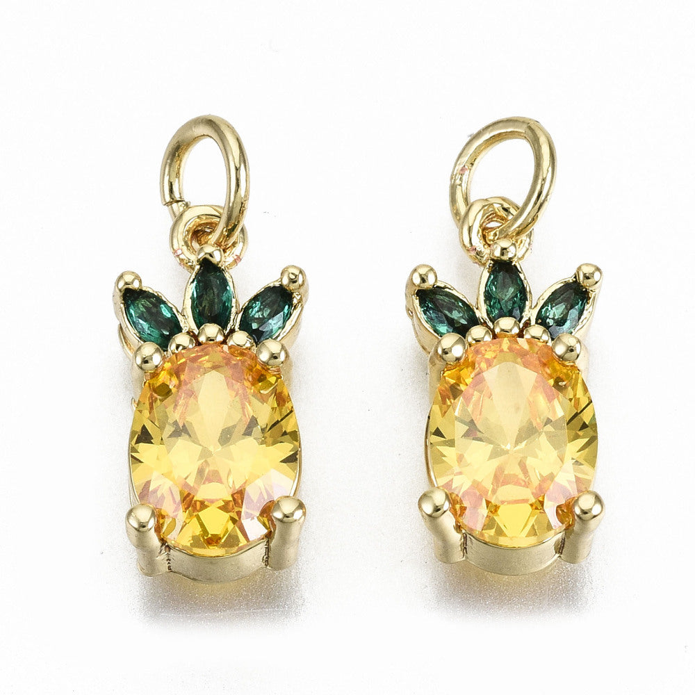 Pineapple Rhinestone Charm