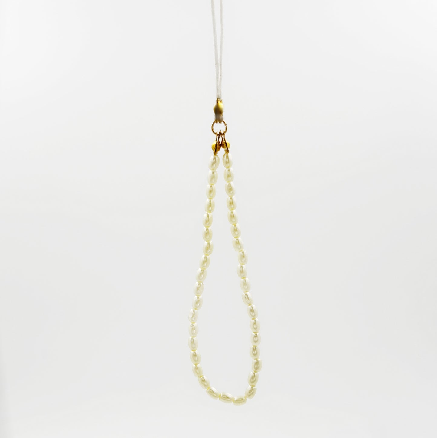 Simple Rice Pearl Phone Charm