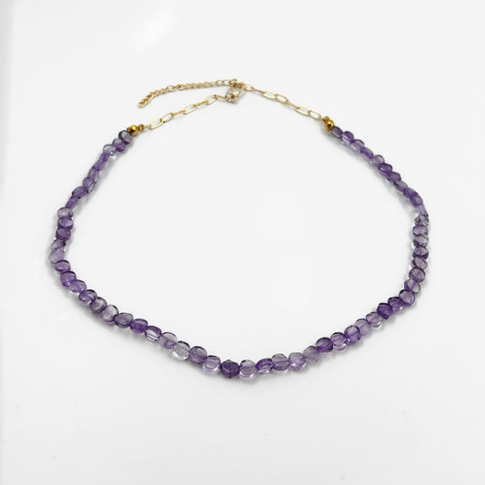 Violet Glass Stone Necklace