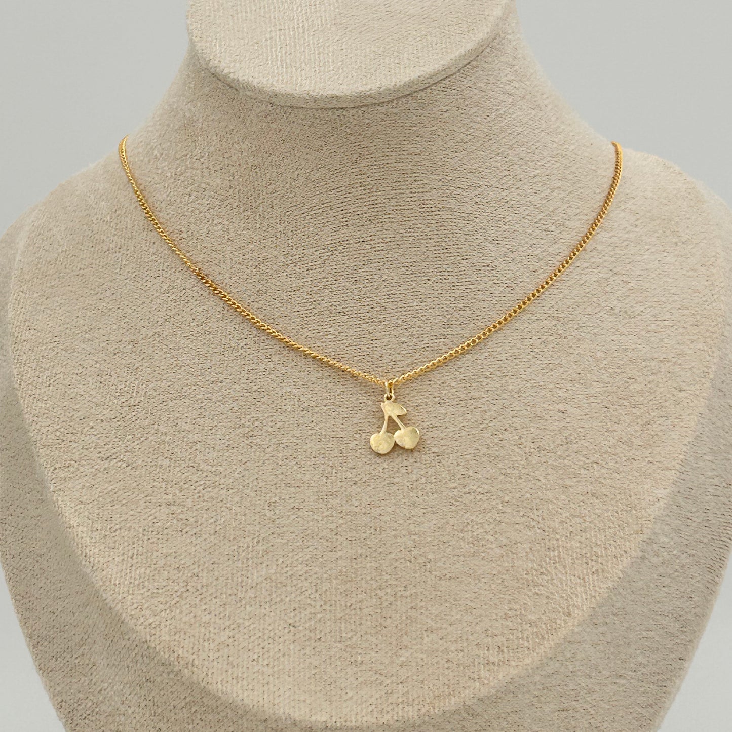 Gold Plated Cherry Necklace