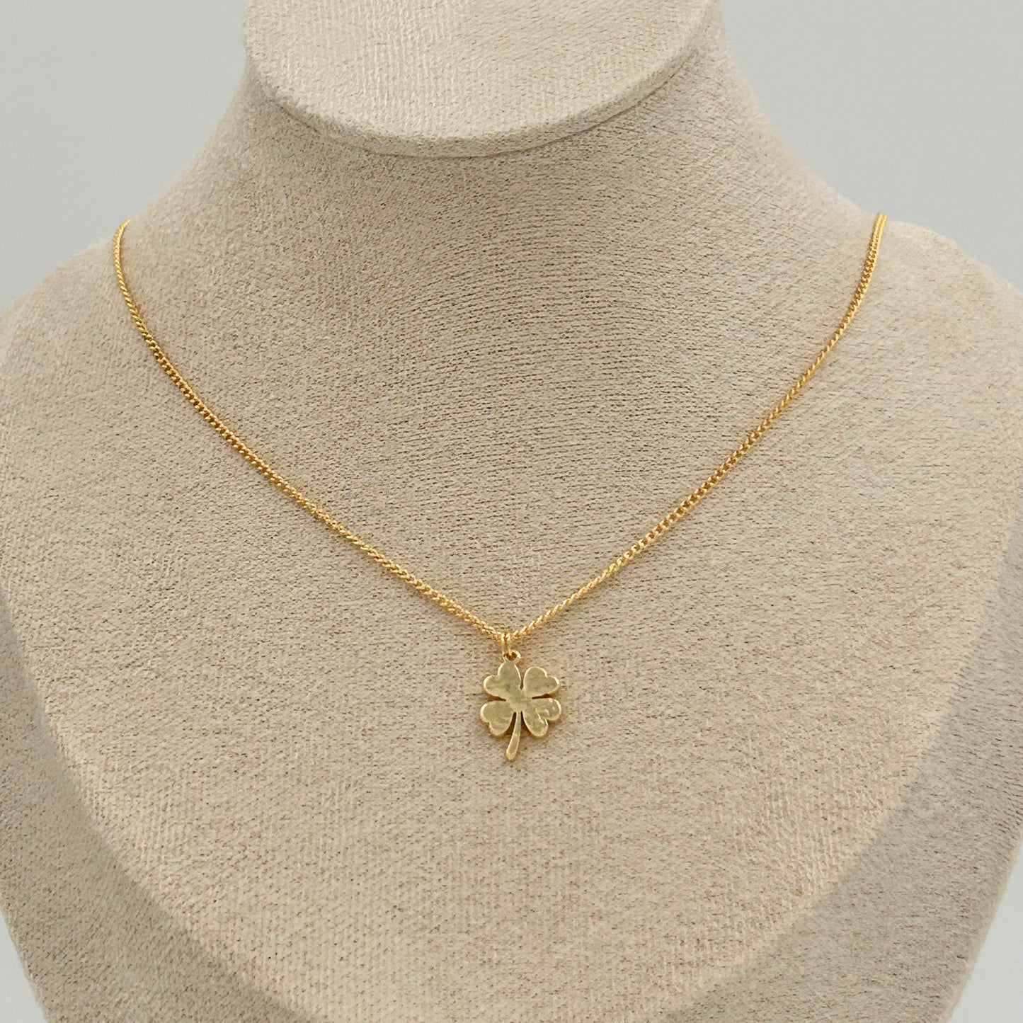 Gold Plated Four Leaf Clover Necklace