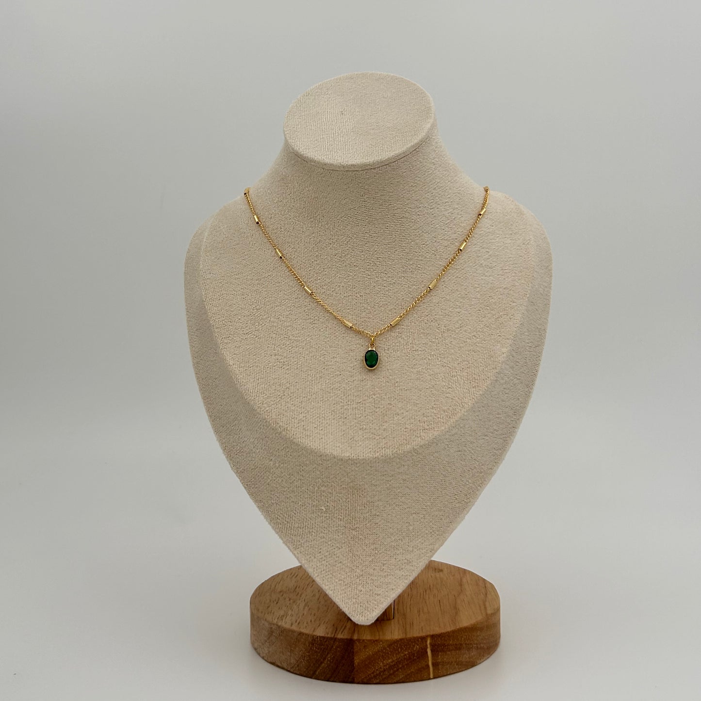 Emerald Glass Crystal Handmade Necklace