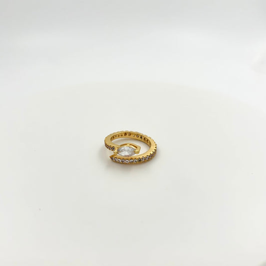 Adjustable Faux Diamond CZ Ring