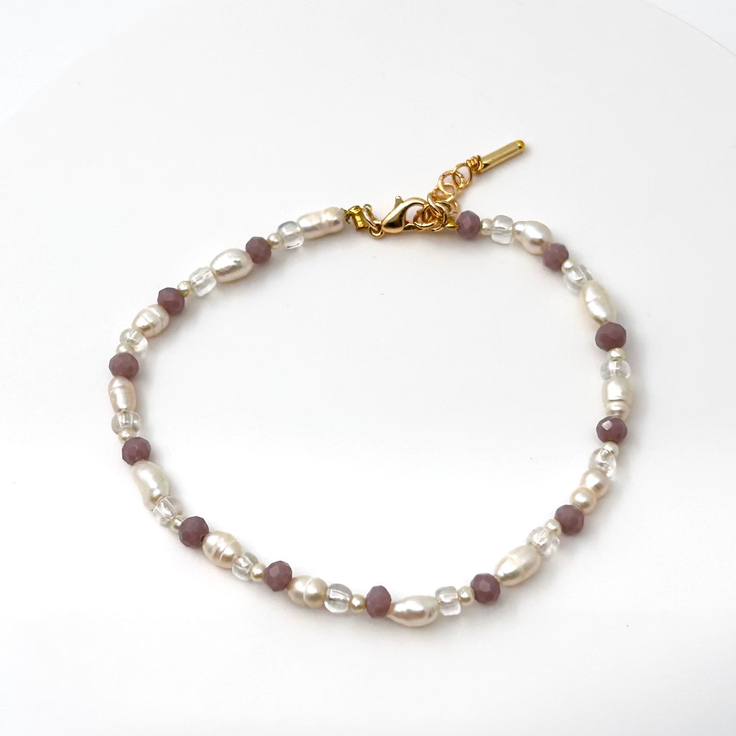 Pearl and Stone Delicate Bracelet