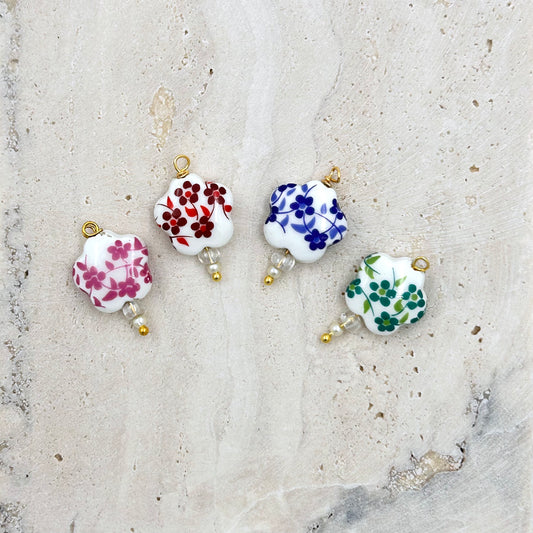 Flower Ceramic Bead Charm