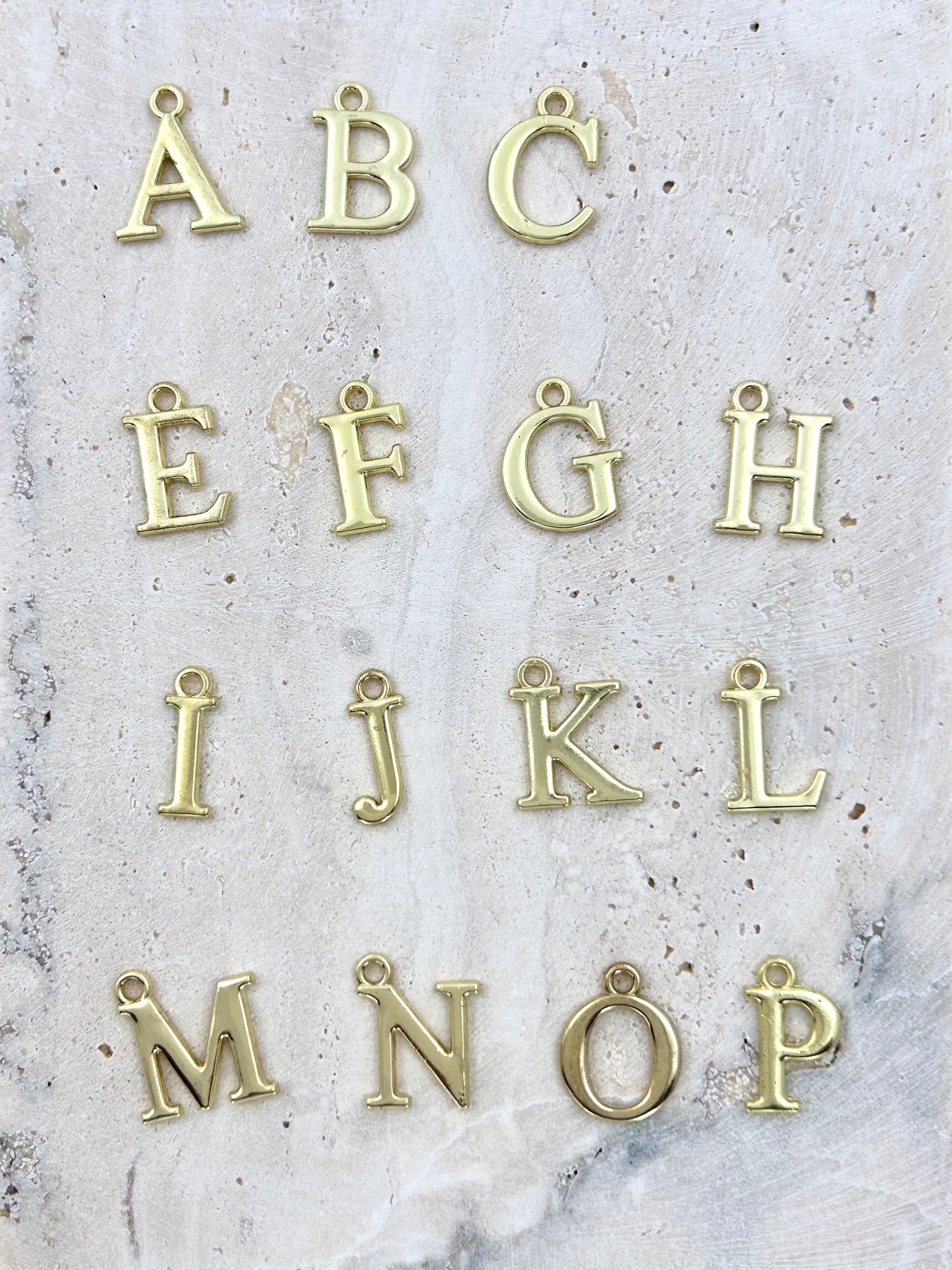 Plain Alphabet Charms