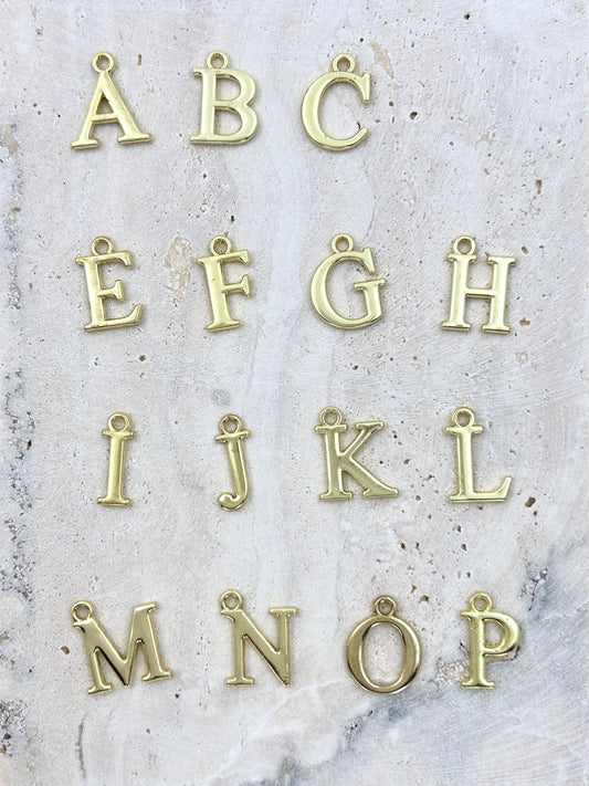 Plain Alphabet Charms