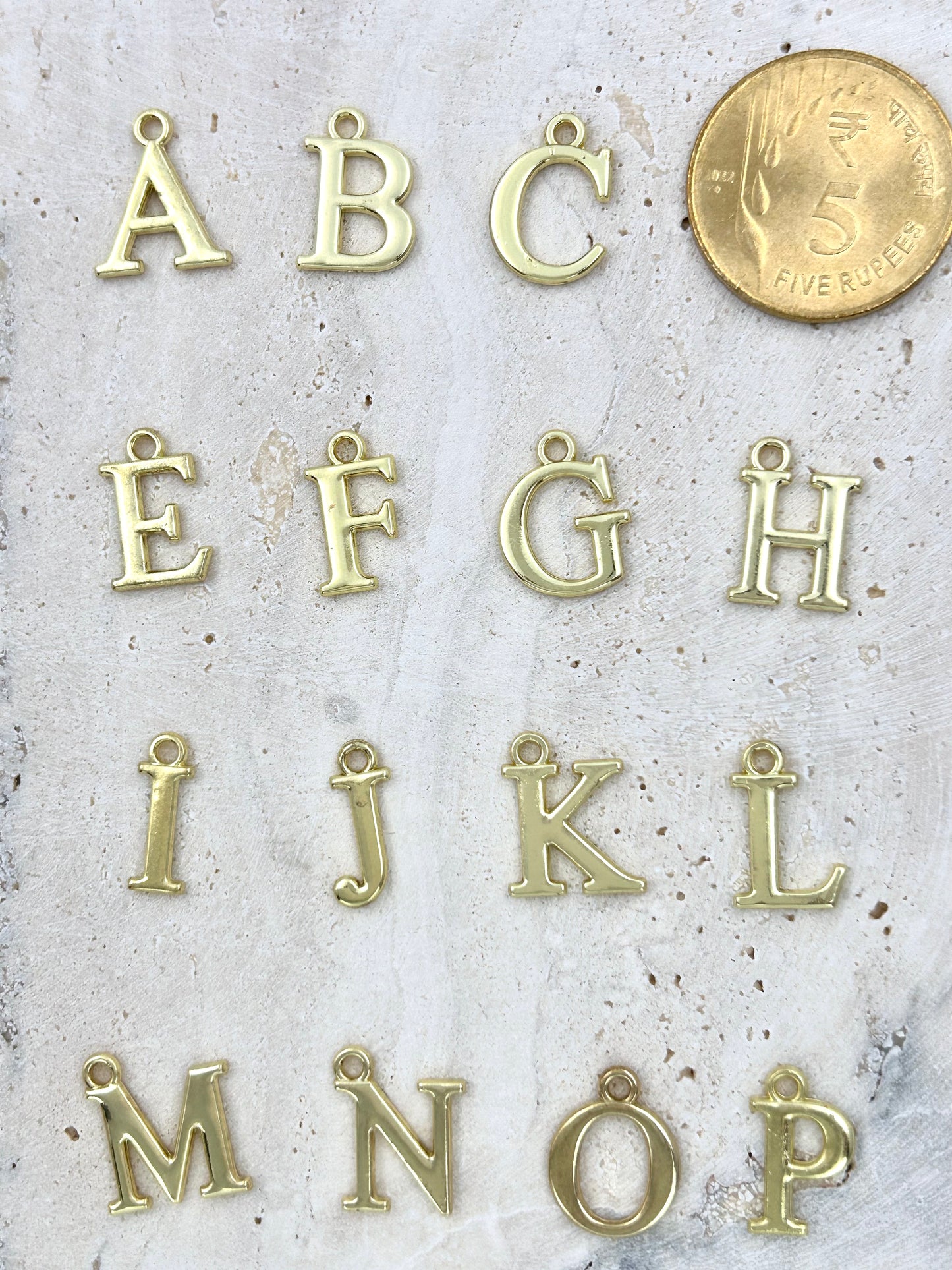 Plain Alphabet Charms