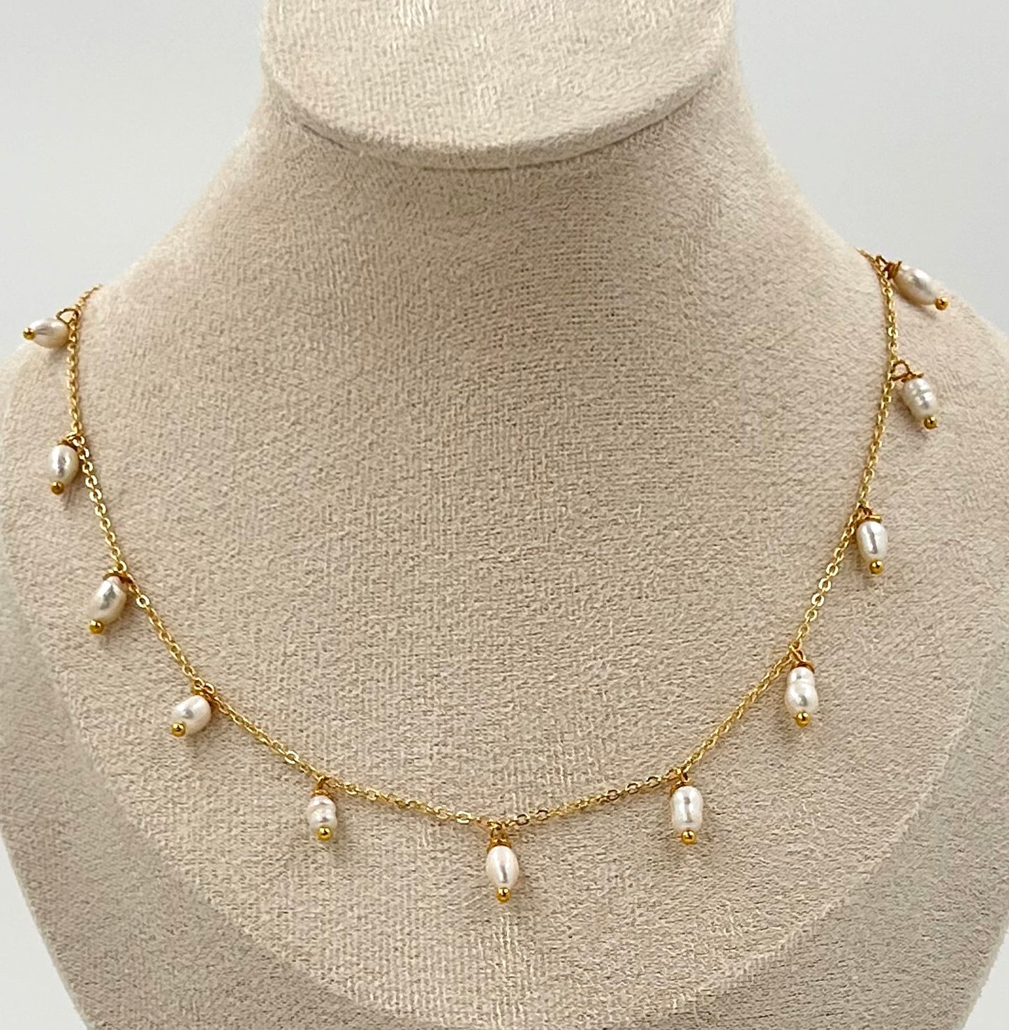 Delicate Handmade Pearl Drop Necklace