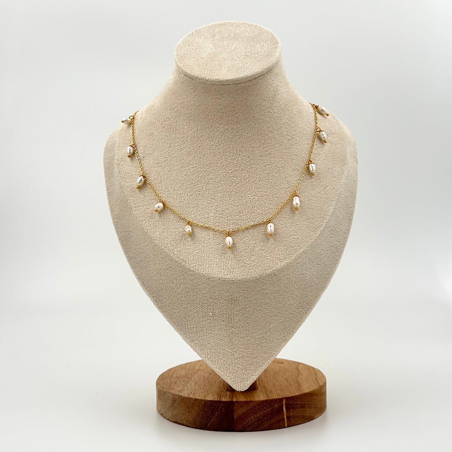 Delicate Handmade Pearl Drop Necklace