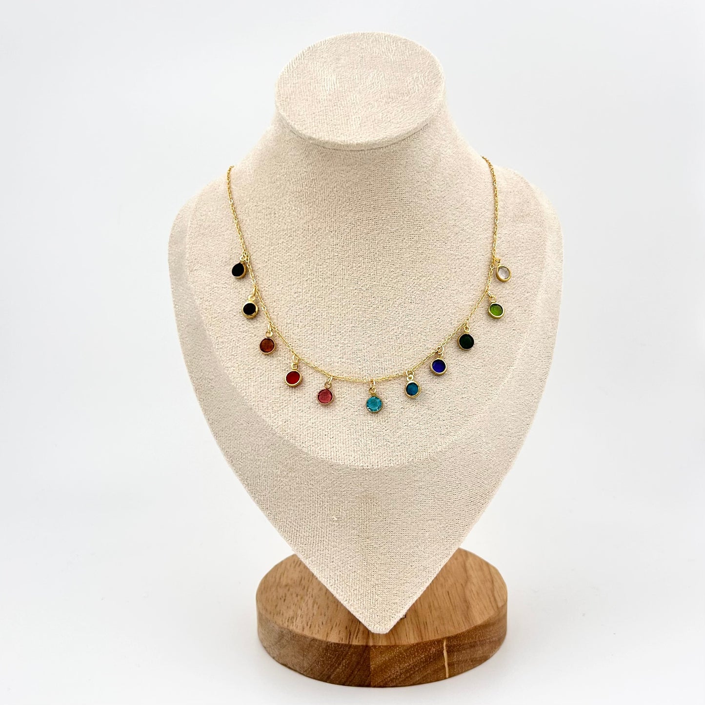 Handmade Rainbow Spaced Necklace