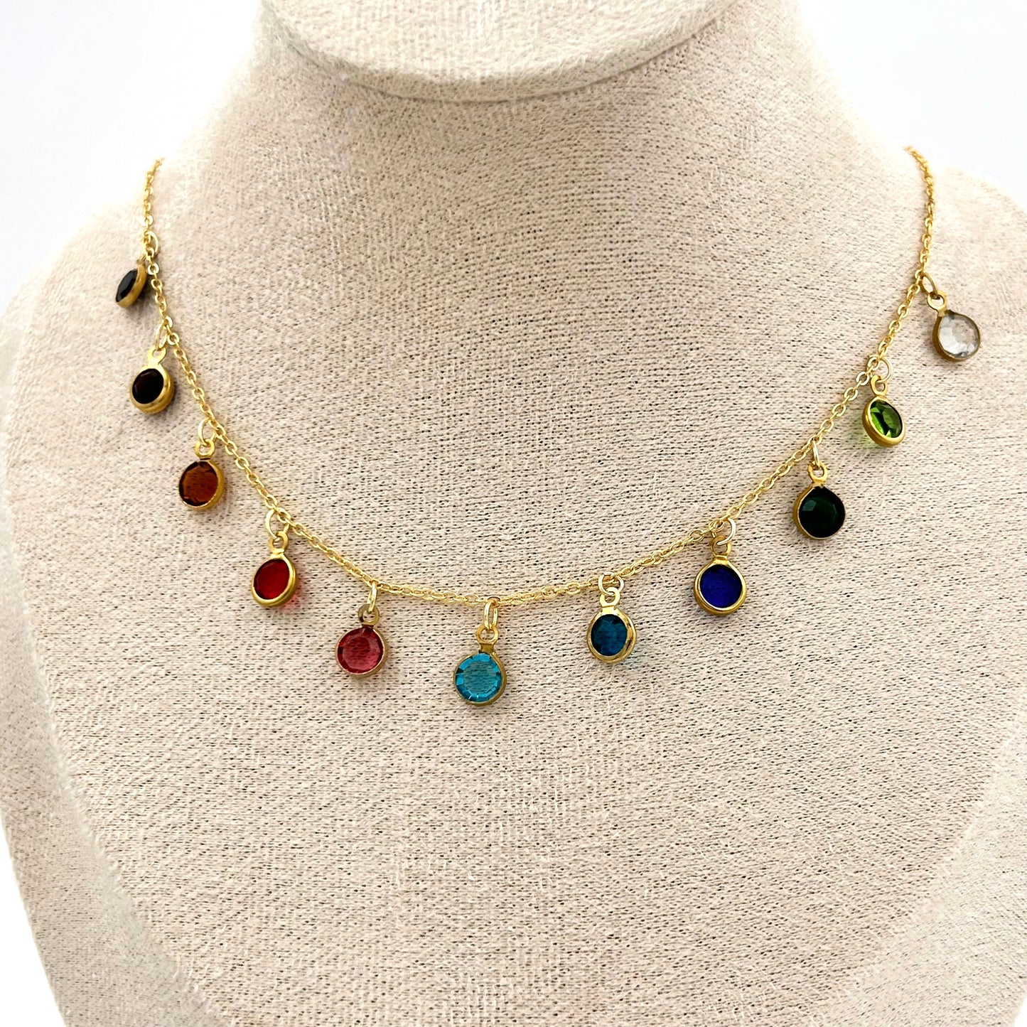 Handmade Rainbow Spaced Necklace