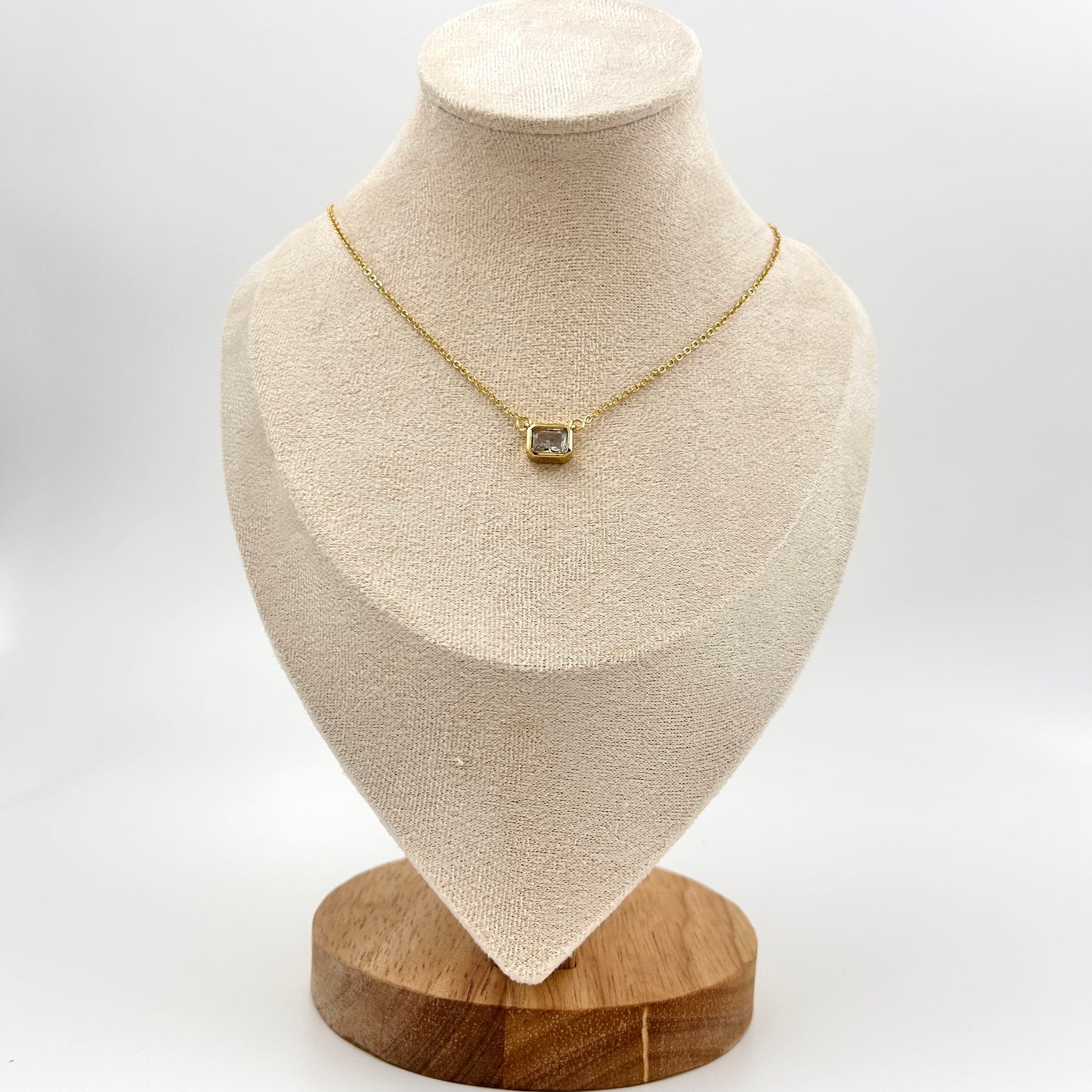 Baguette Cut Dainty Necklace