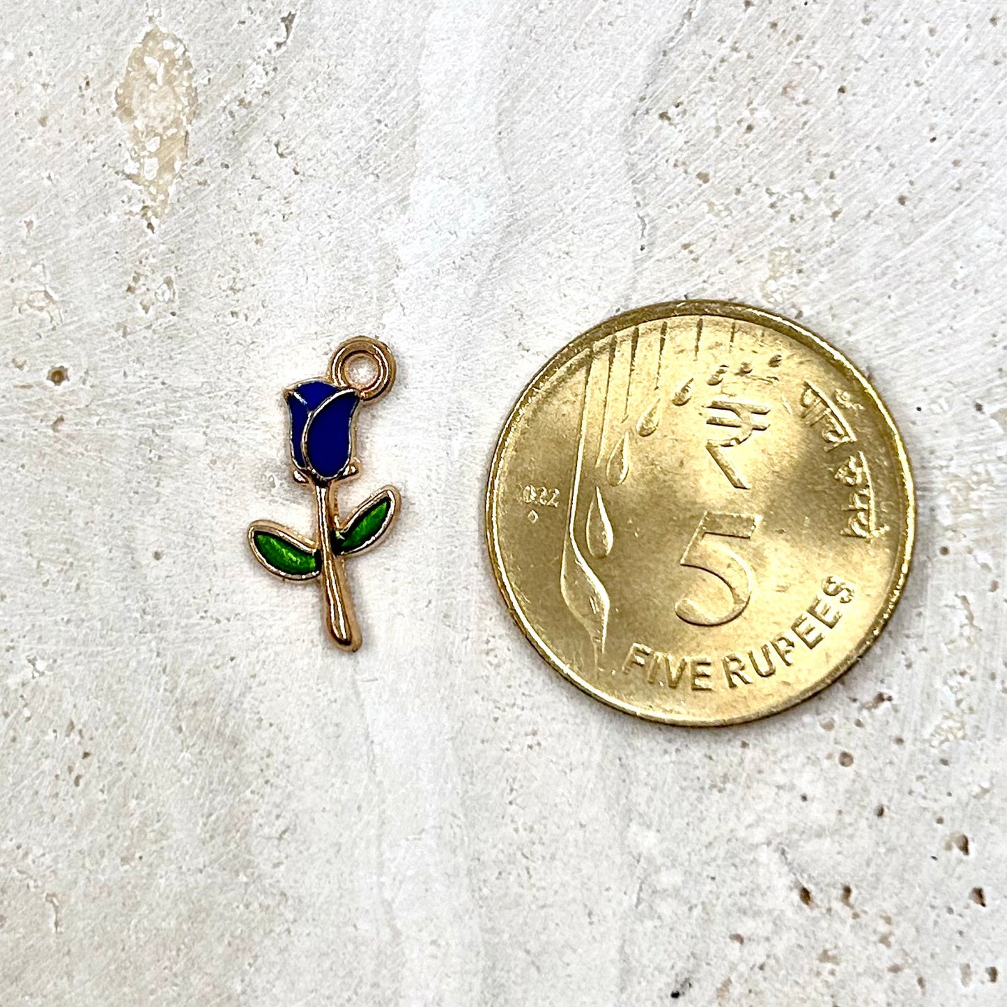 Blue Tulip Charm