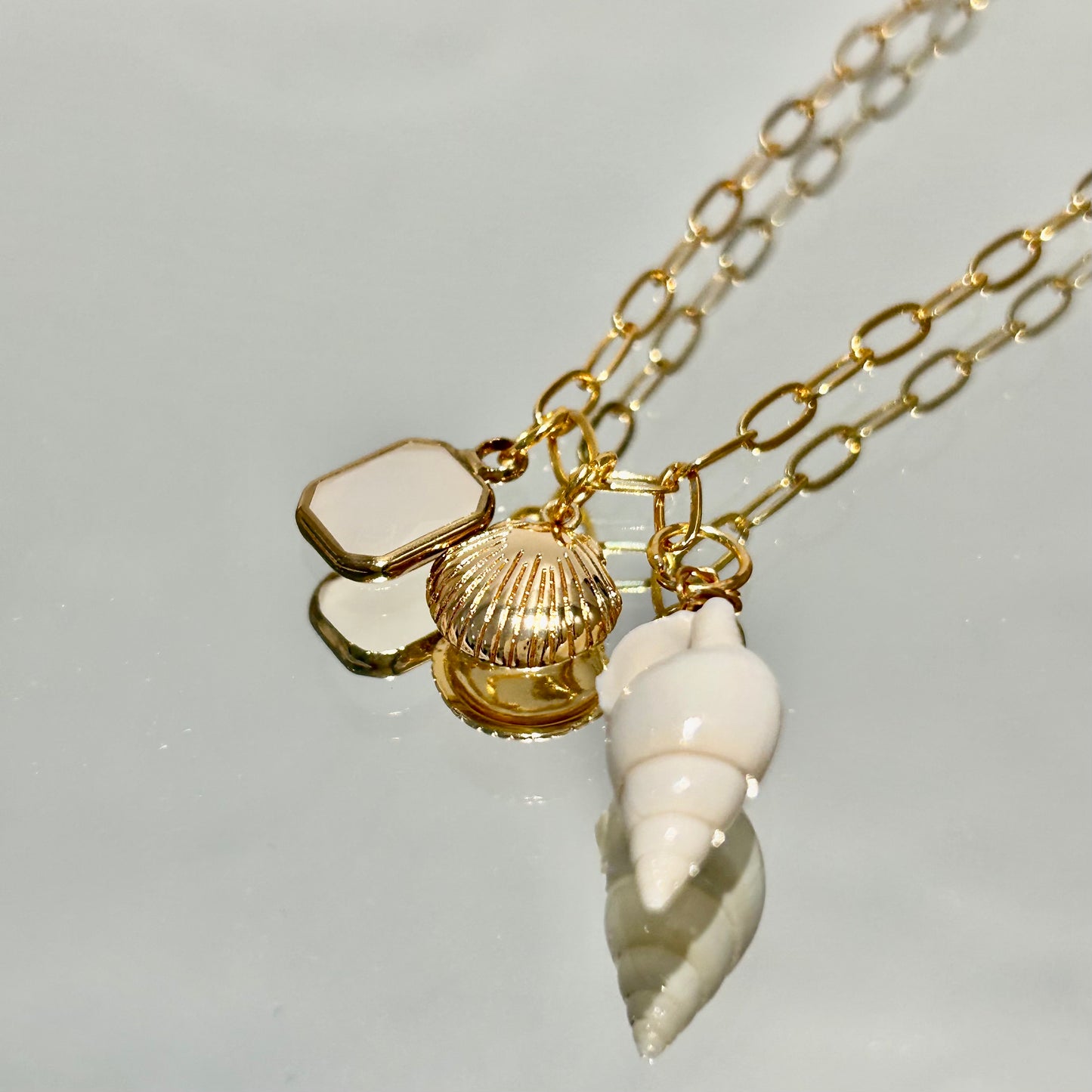 Sea Shell Pre-Made Charm Necklace