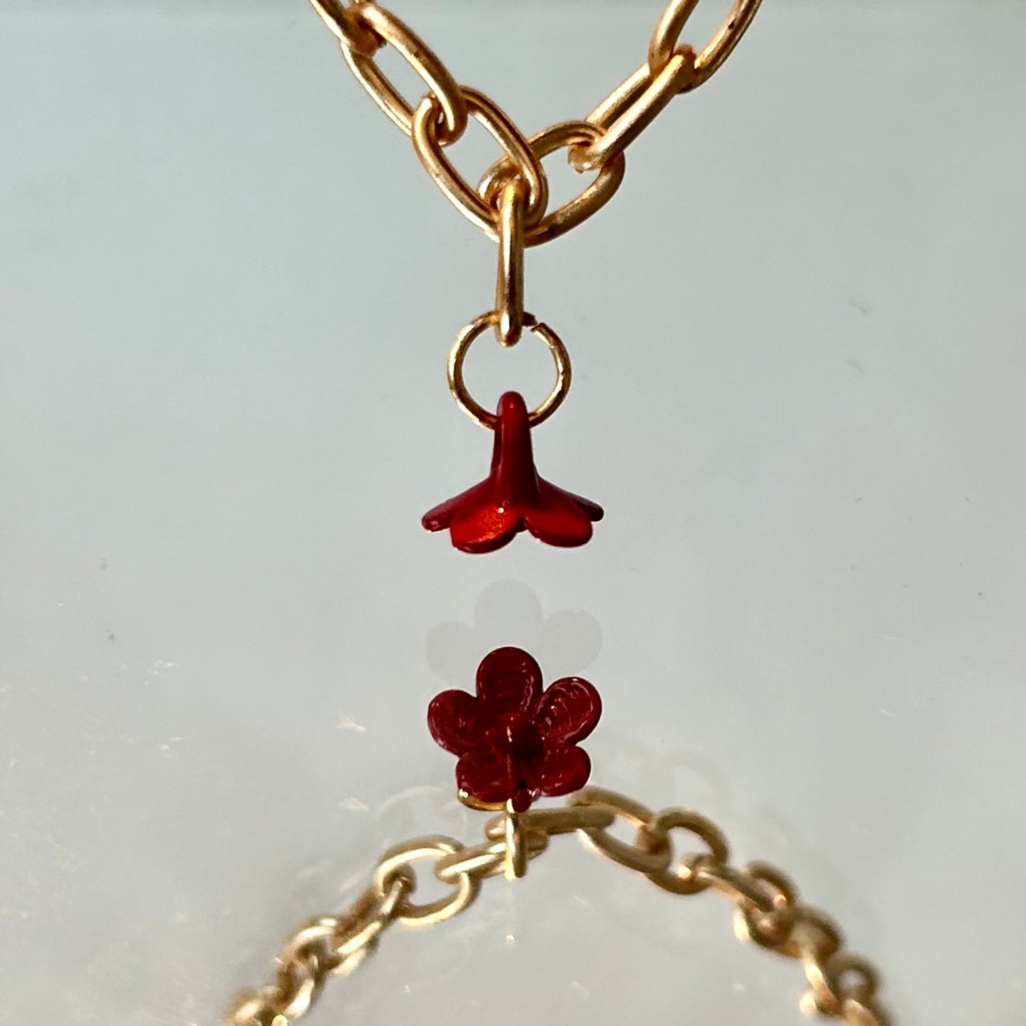 Red Flower Charm