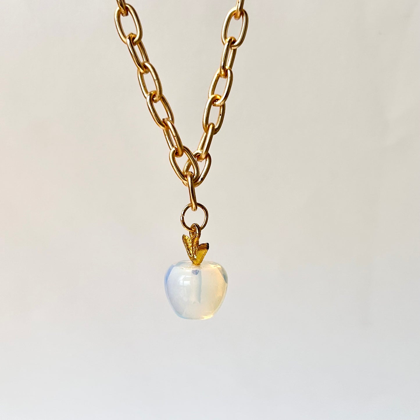 Opalite Apple Charm