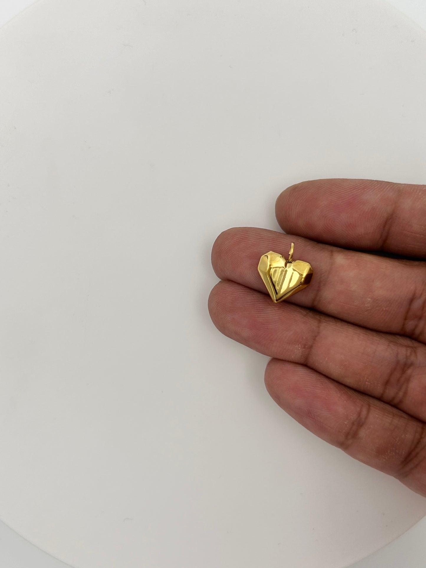 Geometric Heart Charm