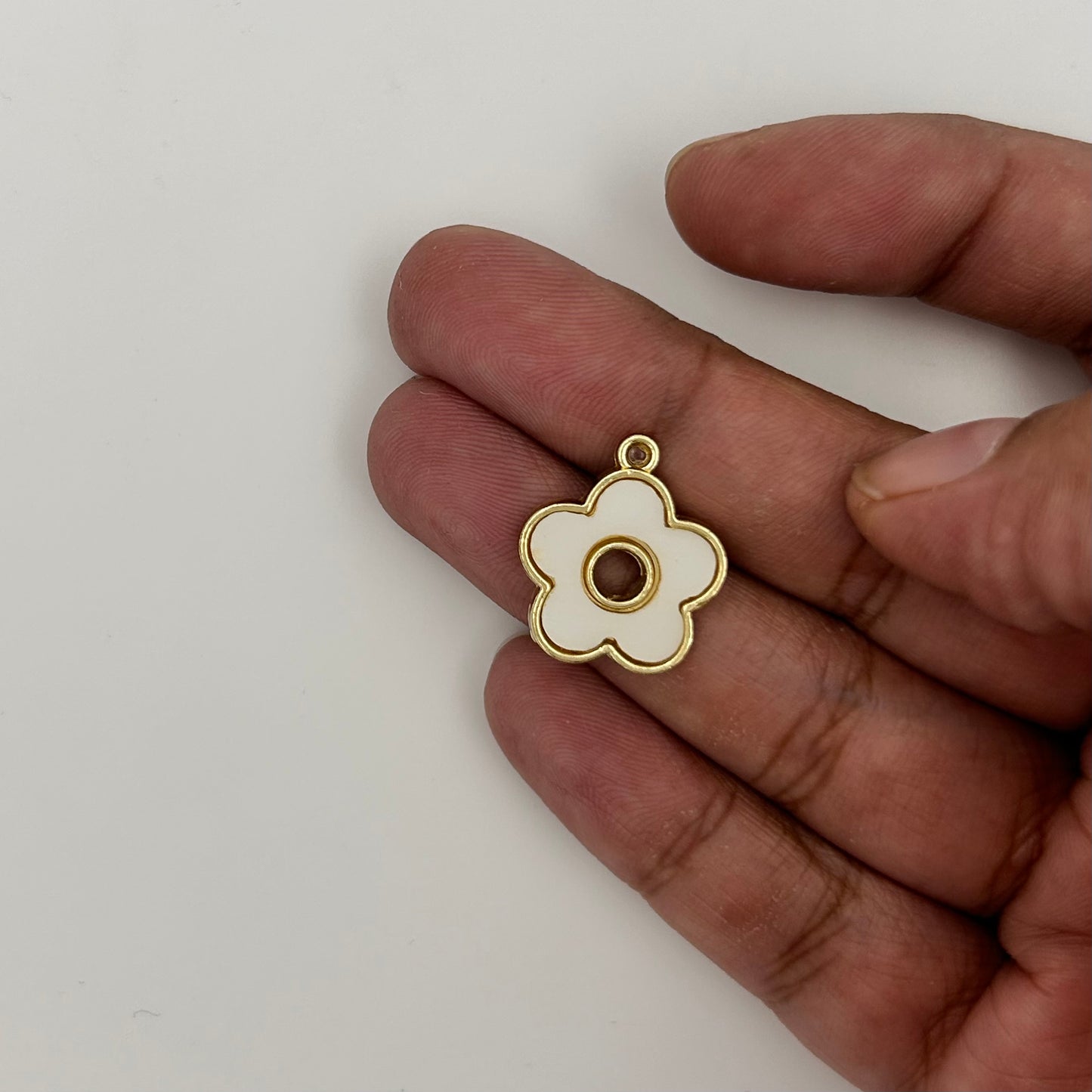 Mother of Pearl Flower Charm