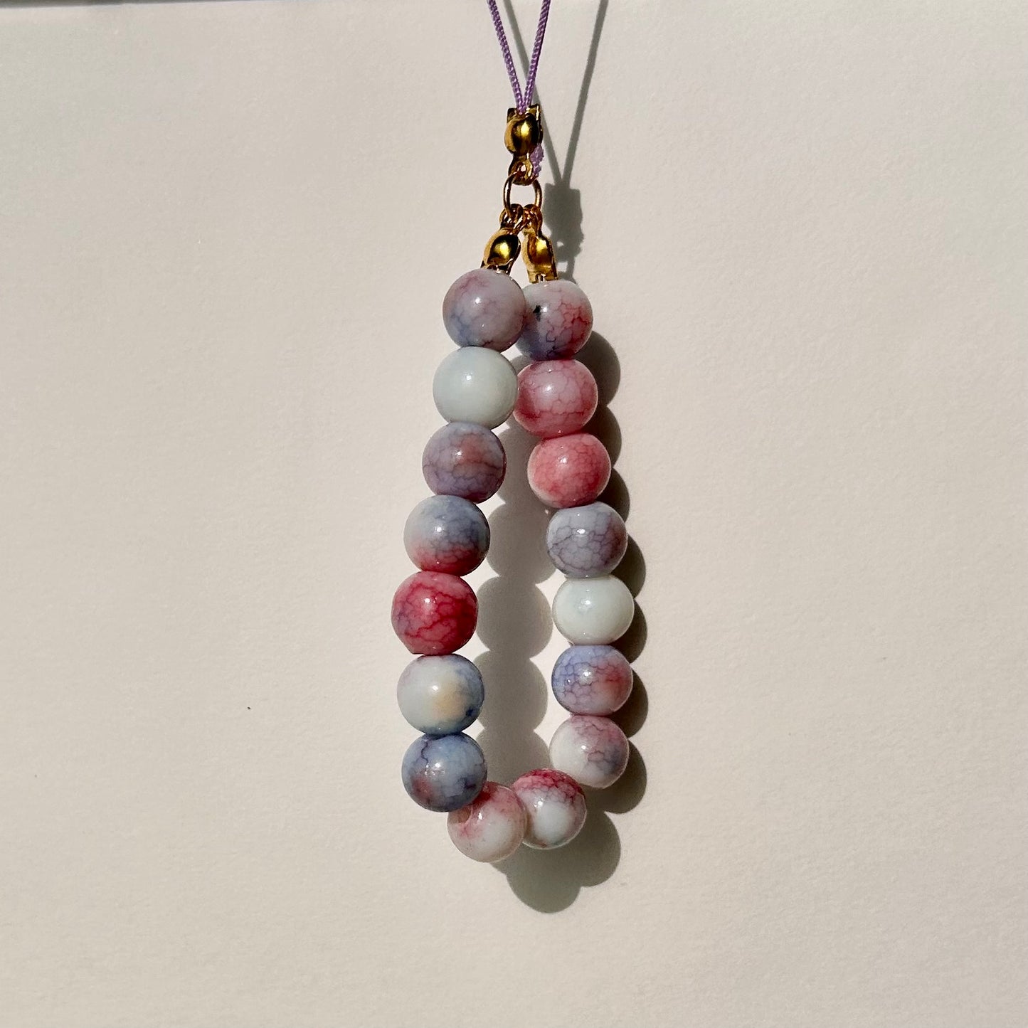 Pink and Purple Phone Charm