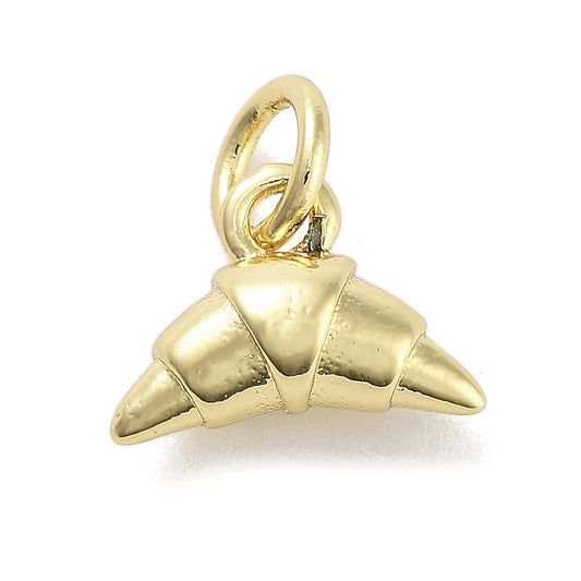 Tiny Gold Croissant Charm