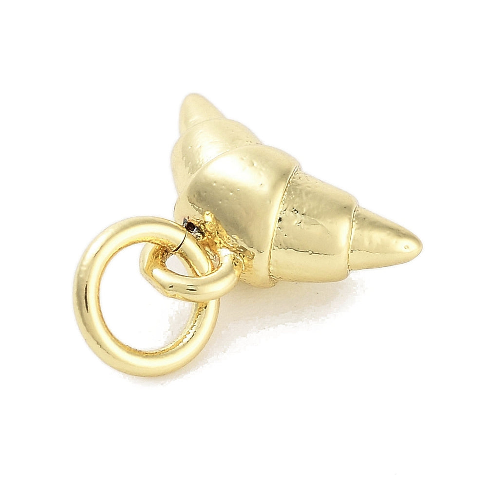 Tiny Gold Croissant Charm