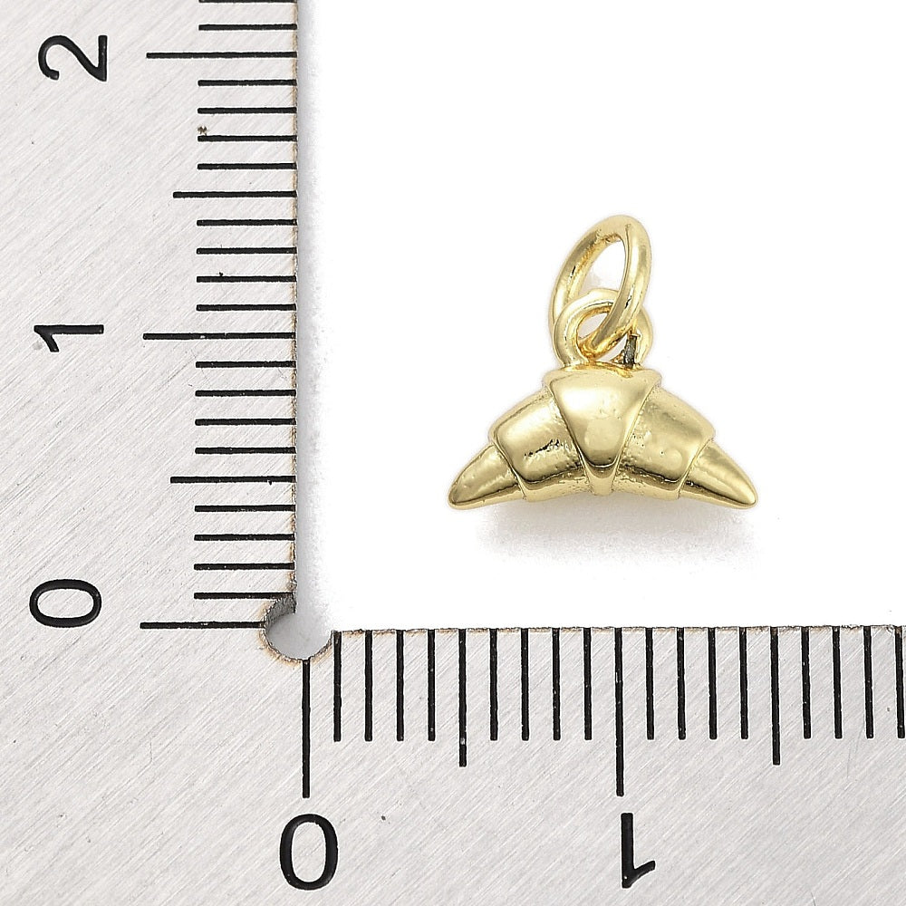 Tiny Gold Croissant Charm