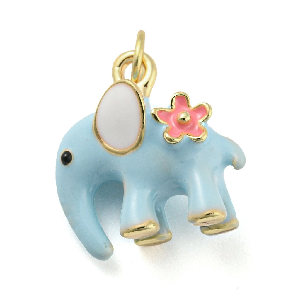 Blue Elephant Charm