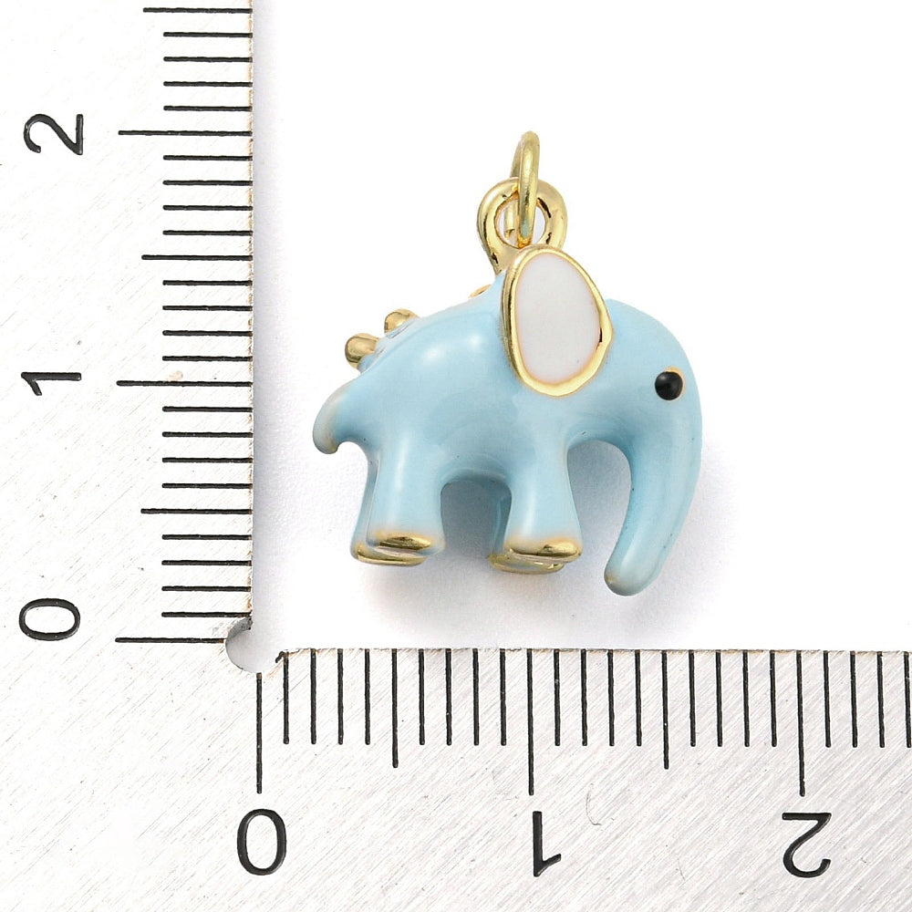 Blue Elephant Charm