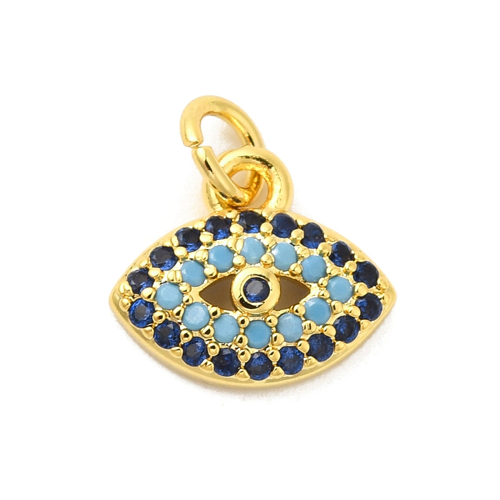 Rhinestone Evil Eye Charm