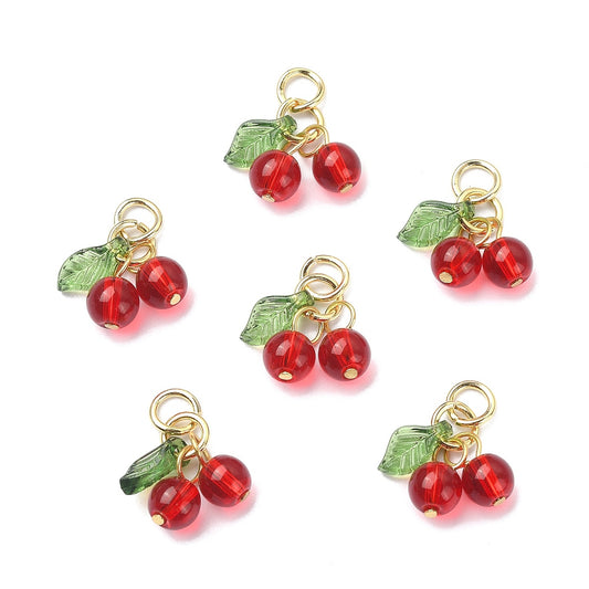 Cherry Glass Charm