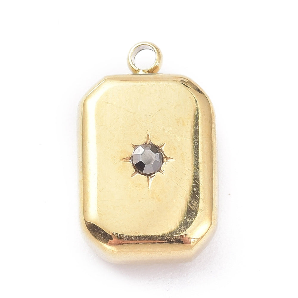 Dainty Rectangular Stone Charm