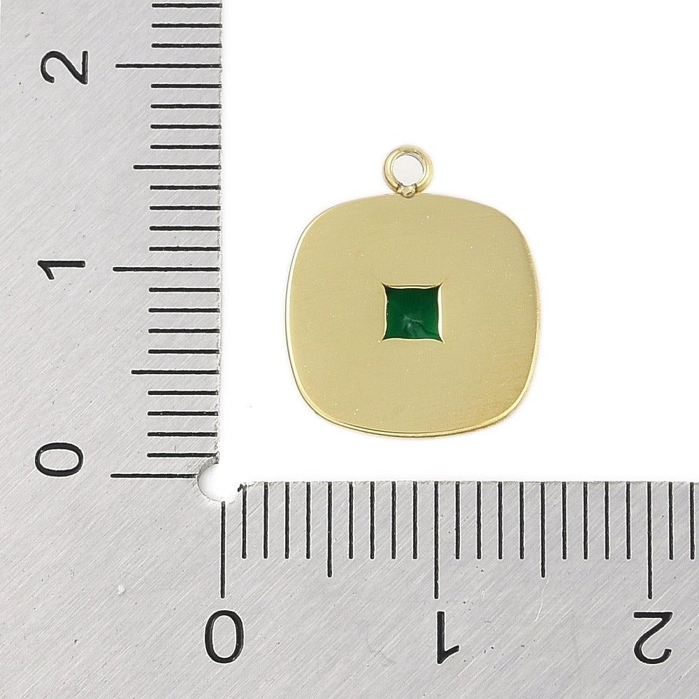 Emerald Inset Charm