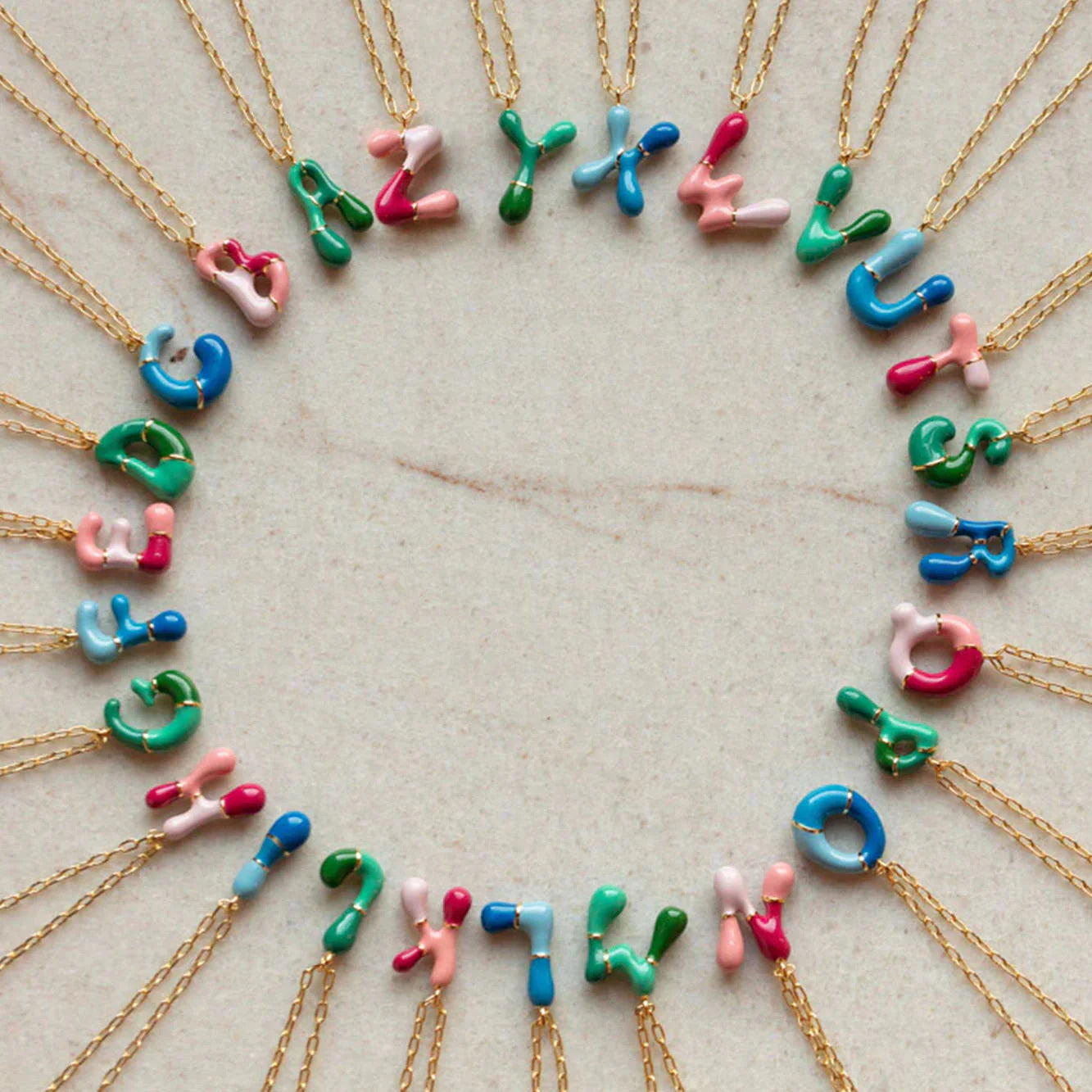 Enamel Alphabet Charm