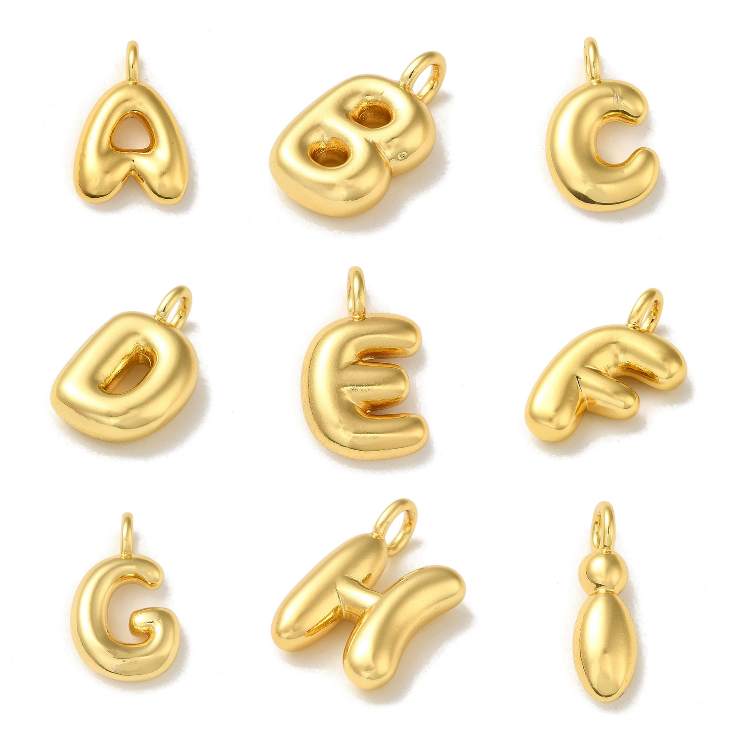 Bubble Alphabet Charms