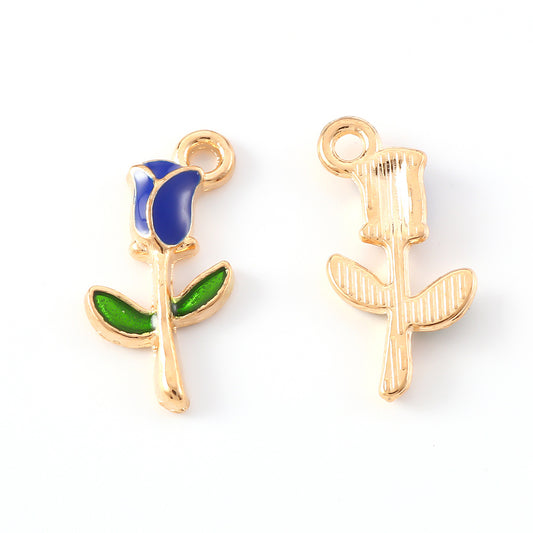 Blue Tulip Charm