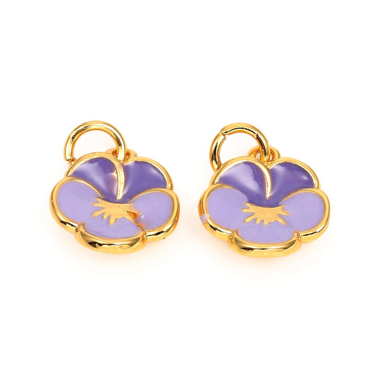 Purple Flower Charm